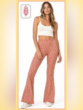 🆕 Free People Movement On it Flare Leggings Coral Pink Small Boho